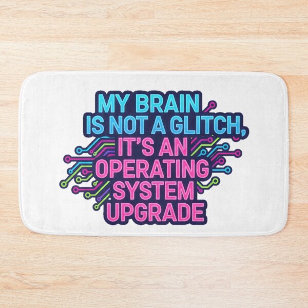 Item preview, Neurodiversity ADHD Empowerment Quote Brain Operating System Upgrade Sticker designed and sold by MarsupilamiFans.