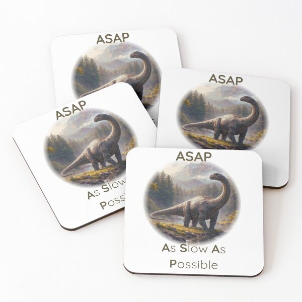 Item preview, Funny Peaceful Apatosaurus with re-worded ASAP (AI Generated Art) designed and sold by DINOSA - Creative Studio.