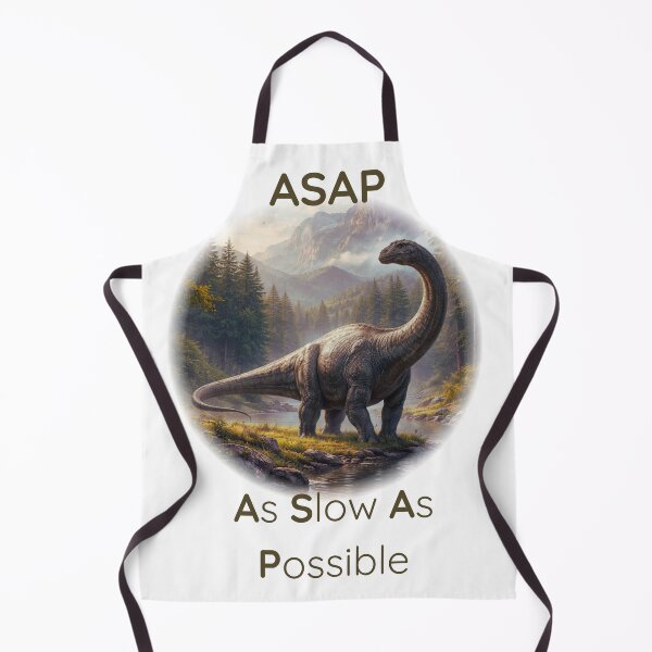 Item preview, Divertido y pacífico Apatosaurio con texto ASAP reeditado (Arte generado por IA) designed and sold by DINOSA - Creative Studio.