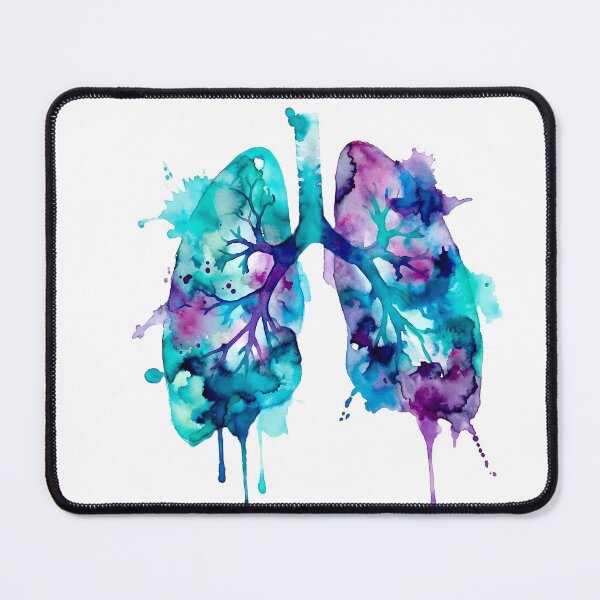 Item preview, Breathe Deeply - Artistic Blue Lungs Illustration designed and sold by MYF Digital Design .