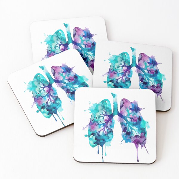 Item preview, Breathe Deeply - Artistic Blue Lungs Illustration designed and sold by MYF Digital Design .