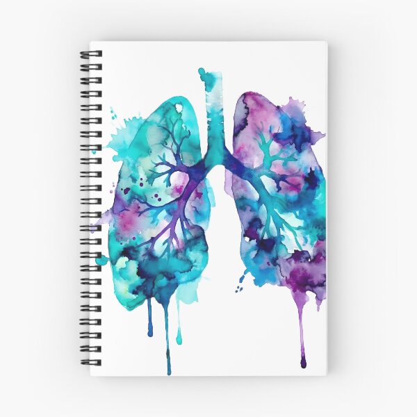 Item preview, Breathe Deeply - Artistic Blue Lungs Illustration designed and sold by MYF Digital Design .