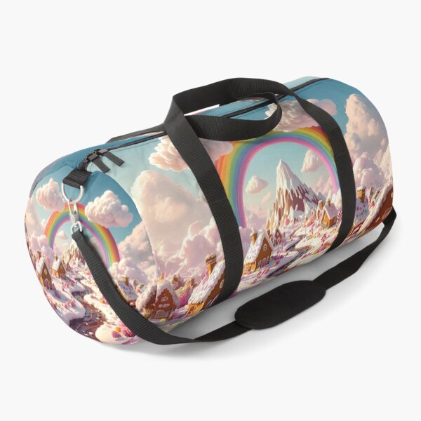Item preview, A landscape with gingerbread houses and a rainbow designed and sold by Marcu Ioachim.