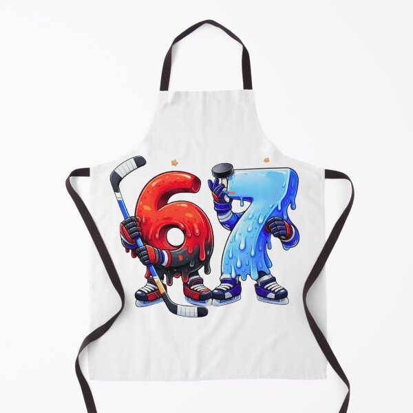 Item preview, Ice Hockey 6 7 Cute Aesthetic Design – Dripping Numbers, Pastel Animal Art designed and sold by bilal sibgui.