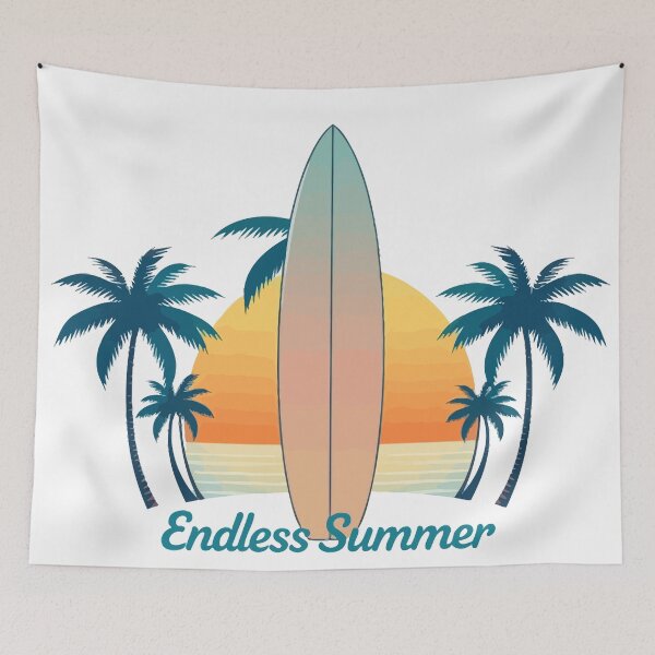 Item preview, Endless Summer Surfing Design – Tropical Beach Sunset Surfboard T-Shirt & Accessories designed and sold by DConcept.