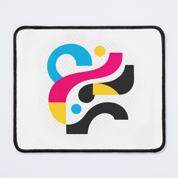 Item preview, CMYK Abstract Typography Sticker designed and sold by AlignStudio.