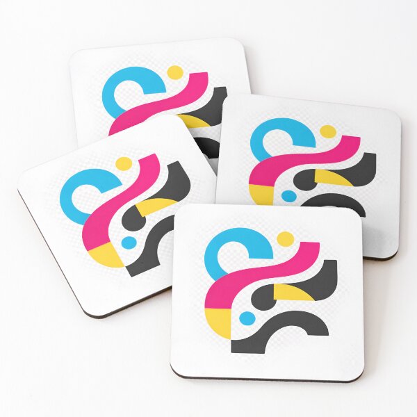 Item preview, CMYK Abstract Typography Sticker designed and sold by AlignStudio.