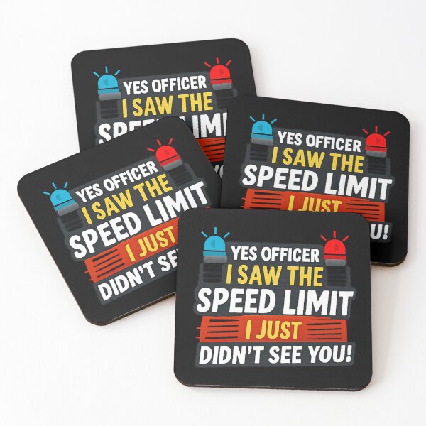 Item preview, Yes Officer I Saw The Speed Limit | Funny Driving Quote Shirt designed and sold by Lunaria Arts.