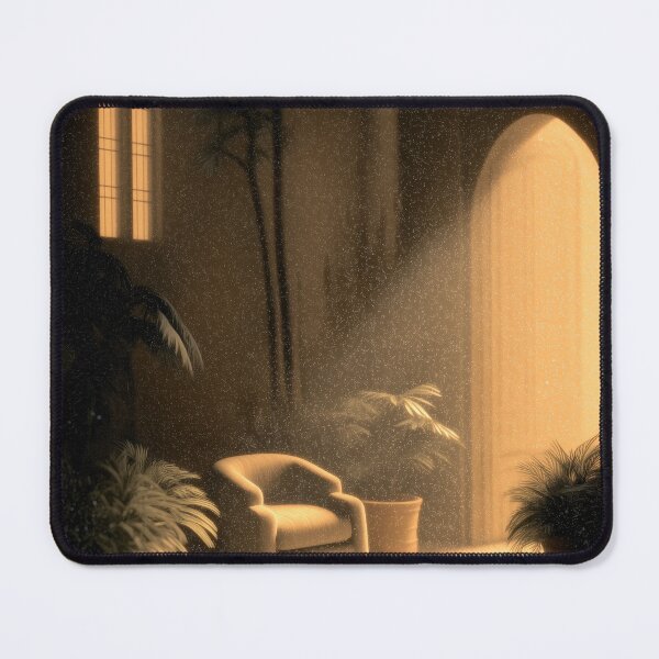 Item preview, Golden Sunlit Chair – Cozy Indoor Garden Light & Shadow Art designed and sold by nadrune.