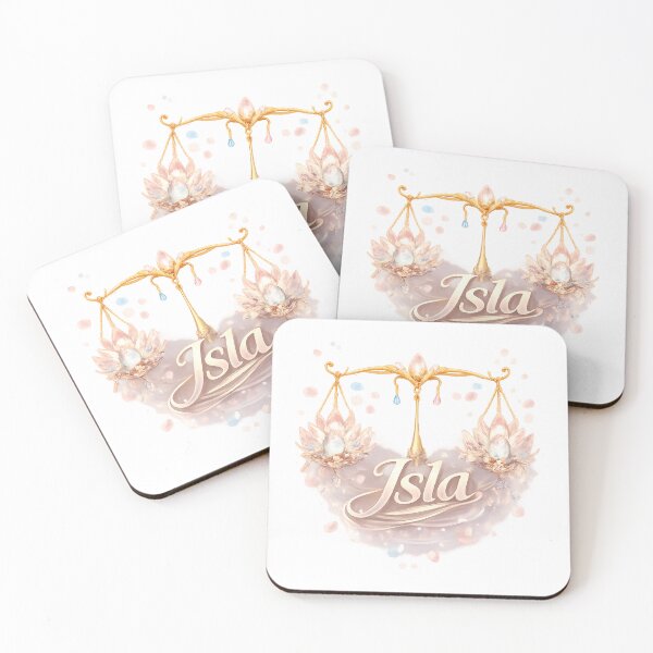 Item preview, Isla Libra – Elegant Female Name Zodiac Balance Fantasy Art Design designed and sold by AlexLineArt.