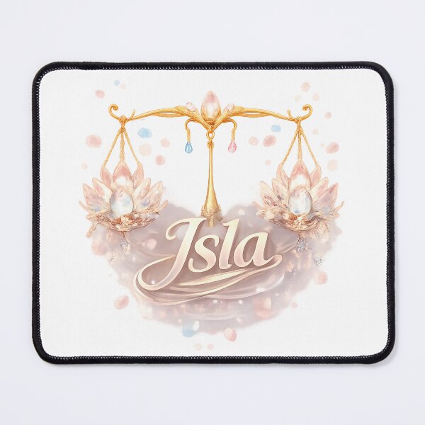 Item preview, Isla Libra – Elegant Female Name Zodiac Balance Fantasy Art Design designed and sold by AlexLineArt.