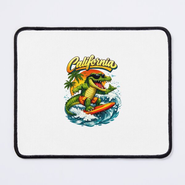 Item preview, Kroko surfs the wave in California designed and sold by Taoufik79-shop.