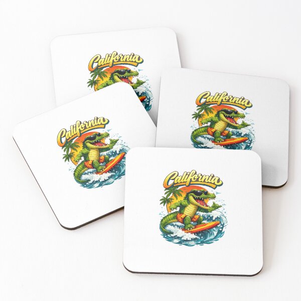 Item preview, Kroko surfs the wave in California designed and sold by Taoufik79-shop.