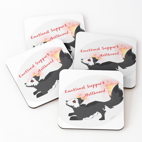 Artikelvorschau, Emotionaler Unterstützungs-Höllenhund entworfen und verkauft von calyfox’s RedBubble Shop.