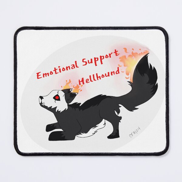 Item preview, Emotional Support Hellhound designed and sold by calyfox’s RedBubble Shop.