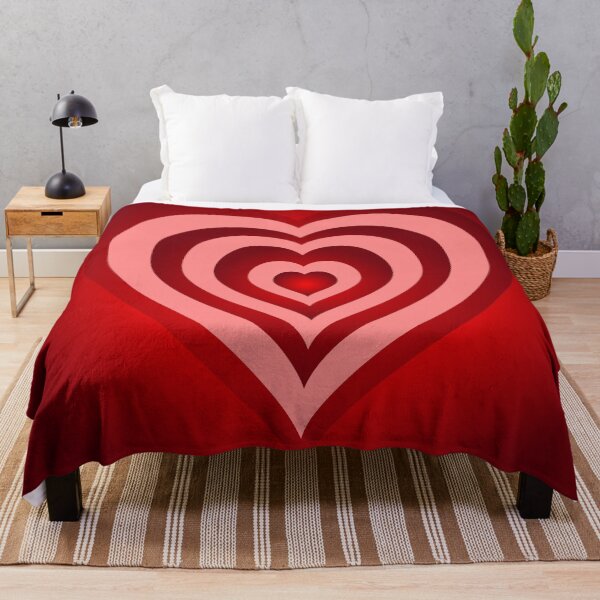 Item preview, Retro Heart Tunnel - Pink and Red Concentric Hearts Aesthetic designed and sold by DeeLulu.