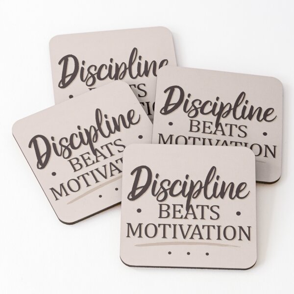 Item preview, Discipline Beats Motivation – Aesthetic Quote Design designed and sold by DRstore95.