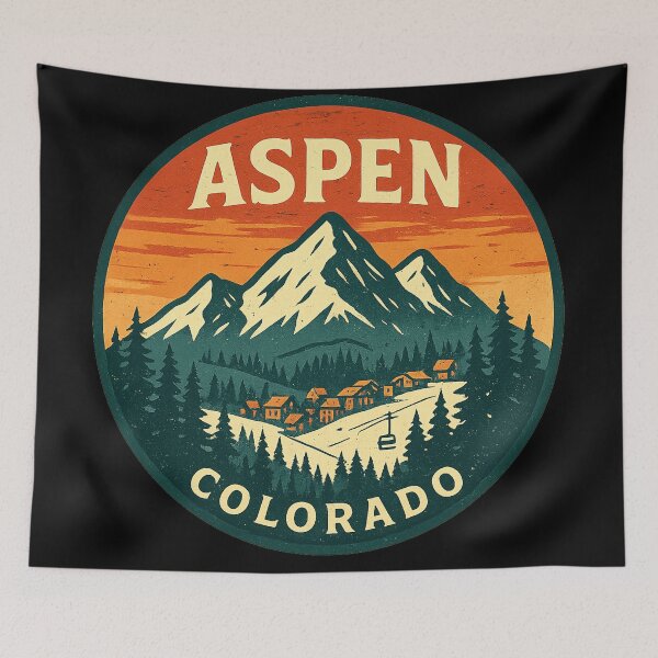 Item preview, Aspen Colorado Mountain Badge designed and sold by American Travels.