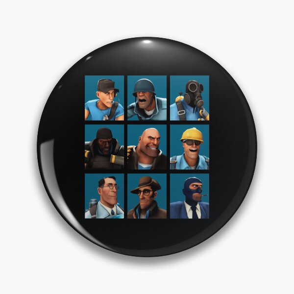 Item preview, Team Fortress 2 Blue Team Character Grid designed and sold by animefan1368.