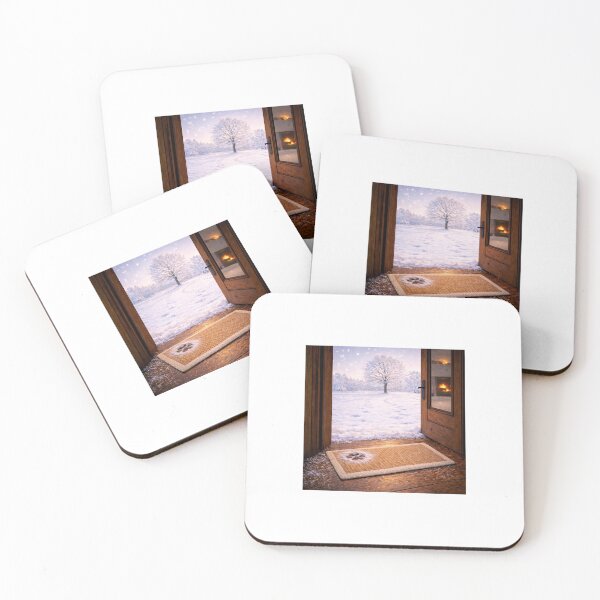 Item preview,  Winter Cat Paw Prints at the Doorway designed and sold by LovelyCatGalaxy.