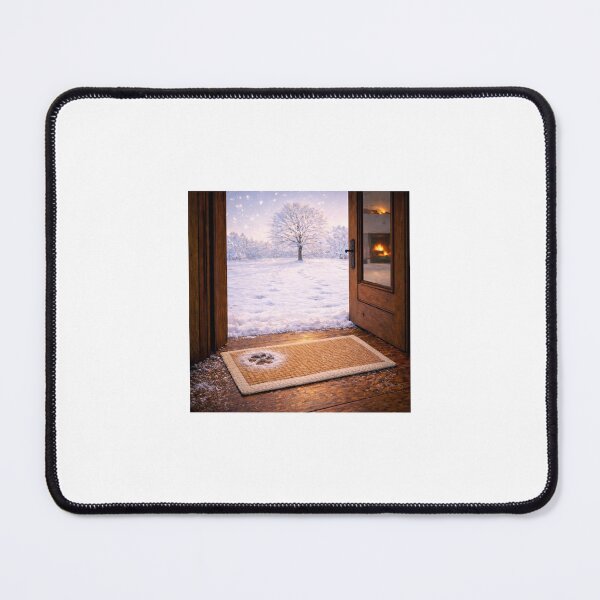Item preview, Winter Cat Paw Prints at the Doorway designed and sold by LovelyCatGalaxy.