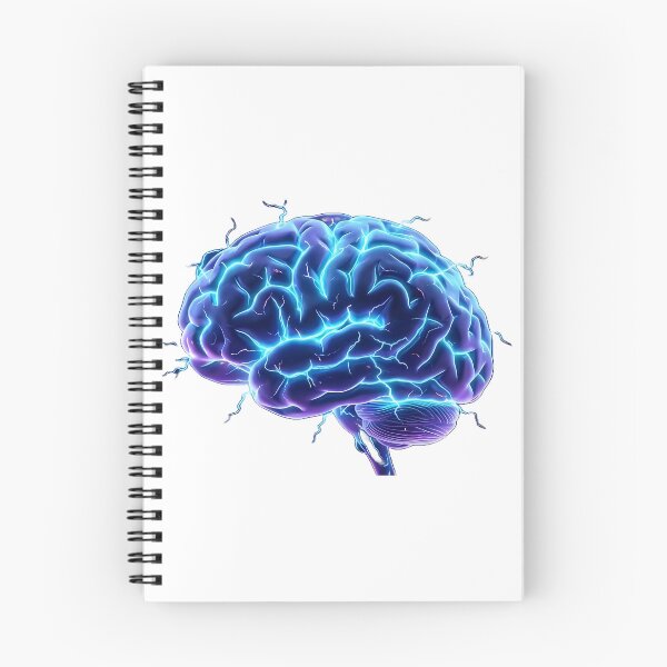 Item preview, Brainstorm - Cyberpunk Neon Lightning Brain designed and sold by MYF Digital Design .