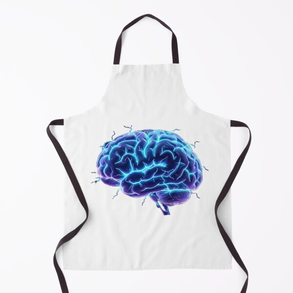 Item preview, Brainstorm - Cyberpunk Neon Lightning Brain designed and sold by MYF Digital Design .