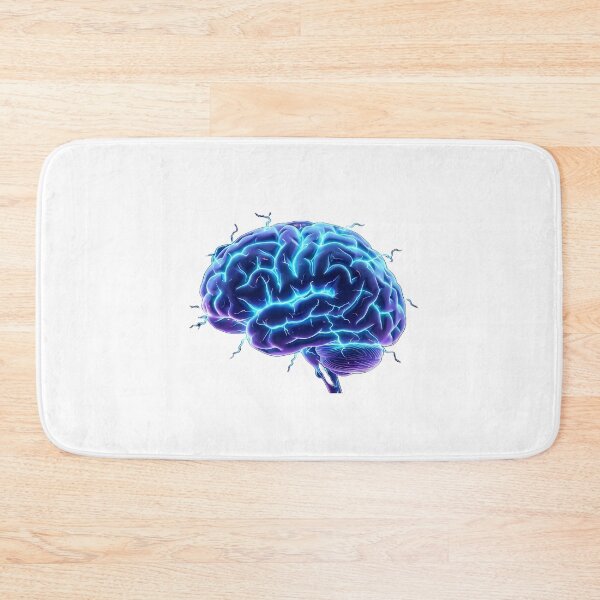 Item preview, Brainstorm - Cyberpunk Neon Lightning Brain designed and sold by MYF Digital Design .