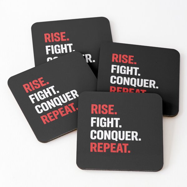 Item preview, Rise Fight Conquer Repeat – Powerful Motivational Quote Typography Design designed and sold by UrbanEchoHub.