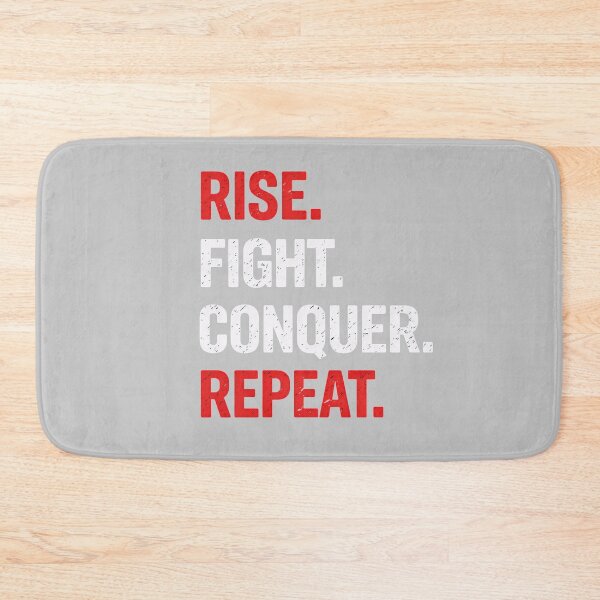 Item preview, Rise Fight Conquer Repeat – Powerful Motivational Quote Typography Design designed and sold by UrbanEchoHub.