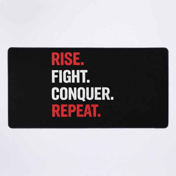Item preview, Rise Fight Conquer Repeat – Powerful Motivational Quote Typography Design designed and sold by UrbanEchoHub.