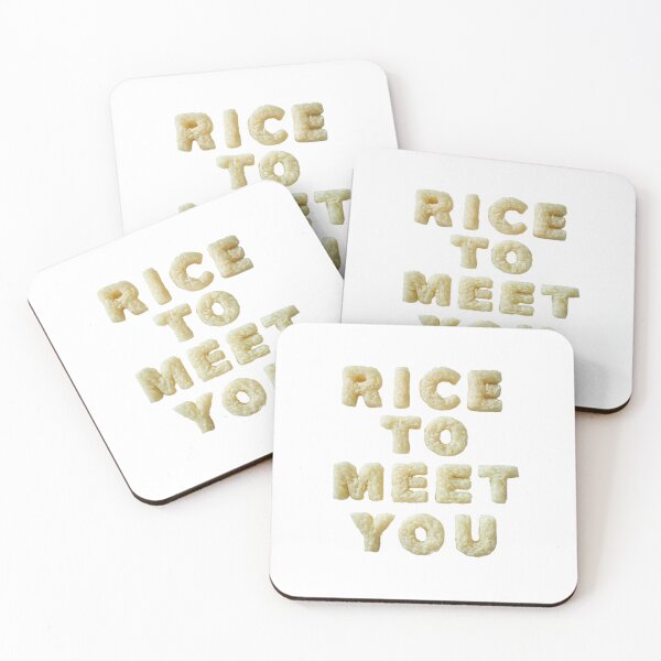 Item preview, Rice to Meet You - Funny Food Pun Rice Lettering Art designed and sold by RDproject.