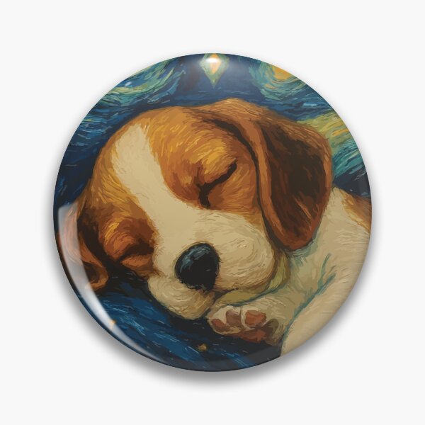 Item preview, Sleeping puppy – starry night style designed and sold by DreamPup.
