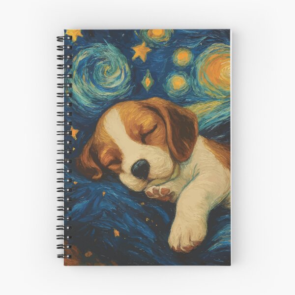 Item preview, Sleeping puppy – starry night style designed and sold by DreamPup.