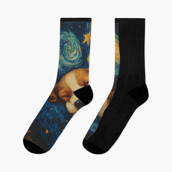 Item preview, Sleeping puppy – starry night style designed and sold by DreamPup.