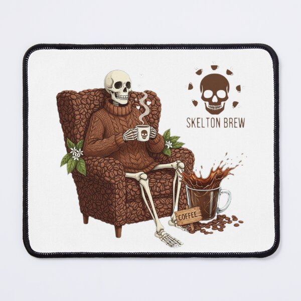Item preview, Tired Skeleton Drinking Coffee – Funny Skeleton Art designed and sold by so01.
