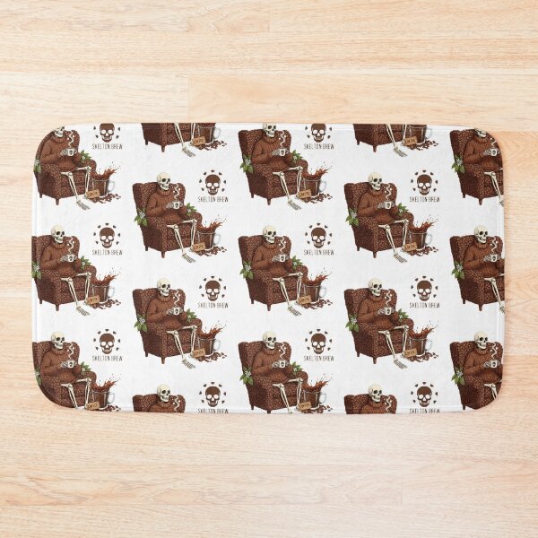 Item preview, Tired Skeleton Drinking Coffee – Funny Skeleton Art designed and sold by so01.