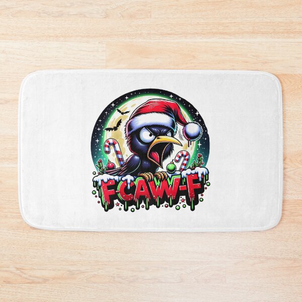 Item preview, Wos Fcawf Christmas Crow Funny Festive Rude Raven Vneck  designed and sold by WayTBeenkenArt.
