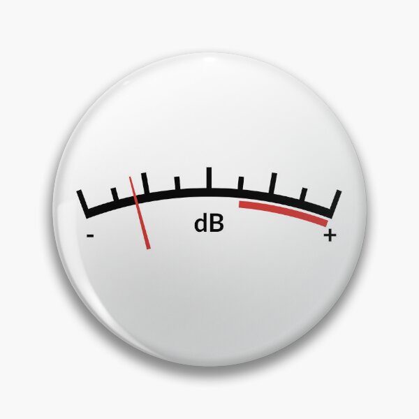 Artikelvorschau, Dezibel-VU-Meter – Minimalistische Grafik für Toningenieure entworfen und verkauft von TipTop GFX.