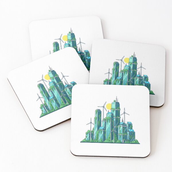 Item preview, Solarpunk Sustainable City - Green Urbanism Aesthetic Design designed and sold by MarsupilamiFans.
