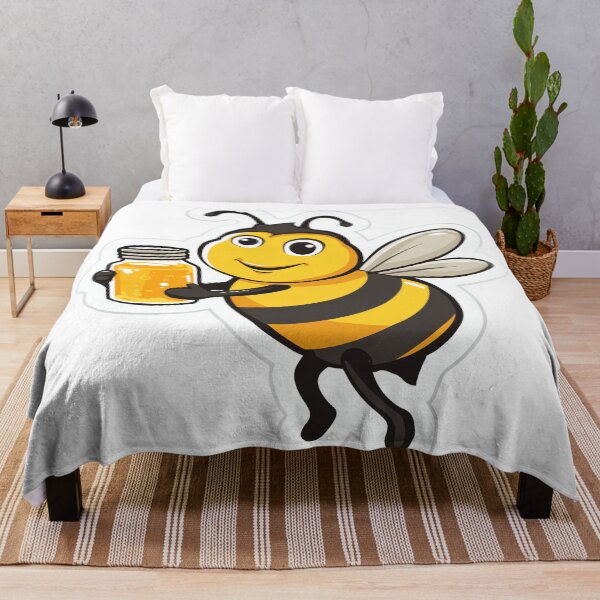 Item preview, Adorable Bee with Honey Jar – Whimsical Bee Illustration designed and sold by DConcept.