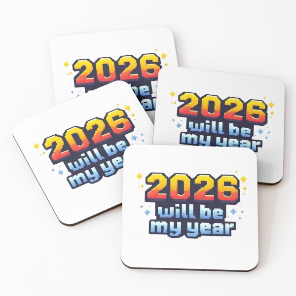 Item preview, 2026 Will Be My Year – Motivational Pixel Typography Sticker designed and sold by Gurjeetpixelart.