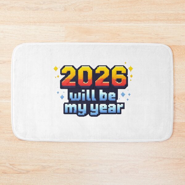 Item preview, 2026 Will Be My Year – Motivational Pixel Typography Sticker designed and sold by Gurjeetpixelart.