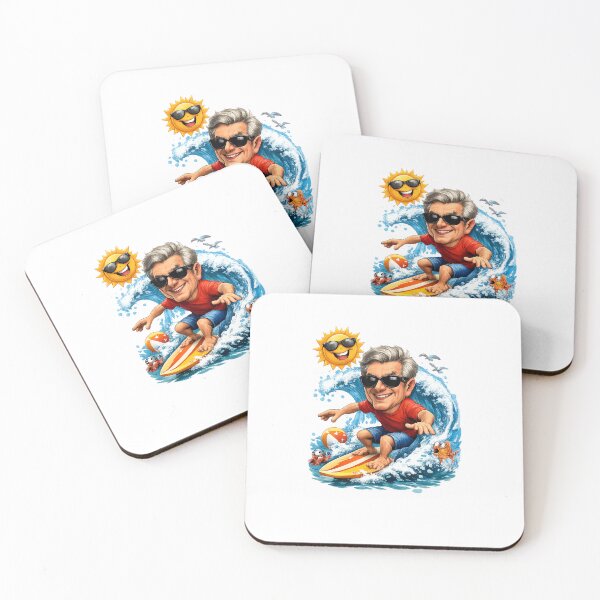 Item preview, Old man surfs on a huge wave designed and sold by Taoufik79-shop.