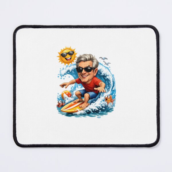 Item preview, Old man surfs on a huge wave designed and sold by Taoufik79-shop.