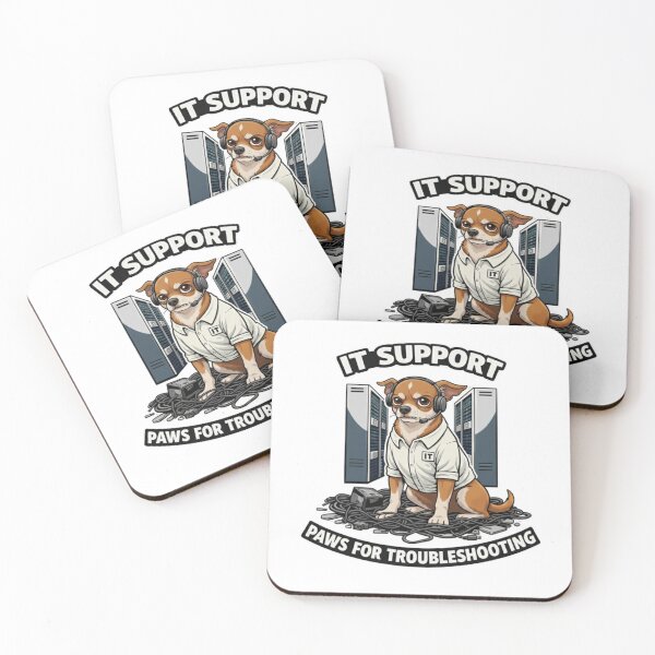 Item preview, IT Support Chihuahua - Paws for Troubleshooting Funny Dog Geek designed and sold by Pulse & Paws | Pop Culture Tees and Stickers.