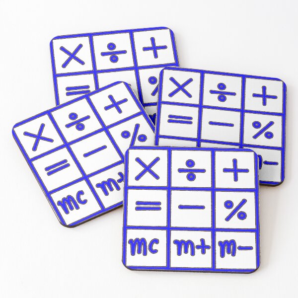 Item preview, Glowing Calculator Function Icons in Grid Layout designed and sold by nighttime1990.
