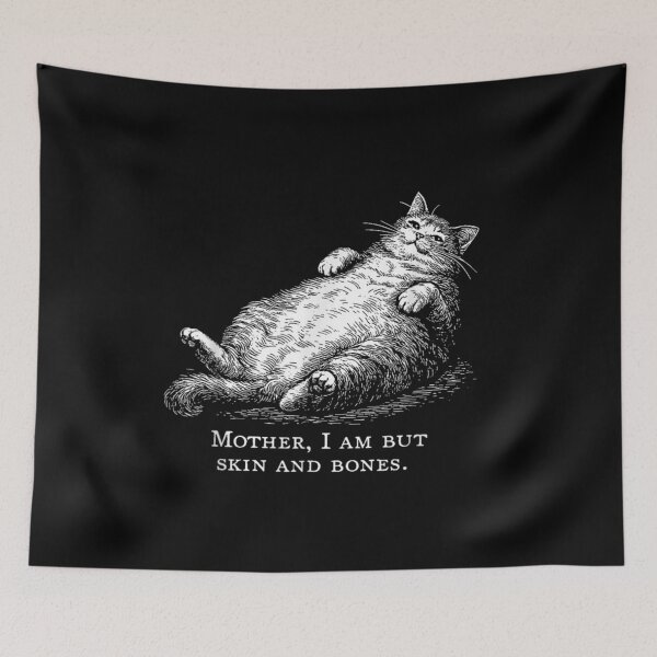 Item preview, Monochrome Cat Illustration Expressing Dark Humor And Existential Irony designed and sold by GenioFin.