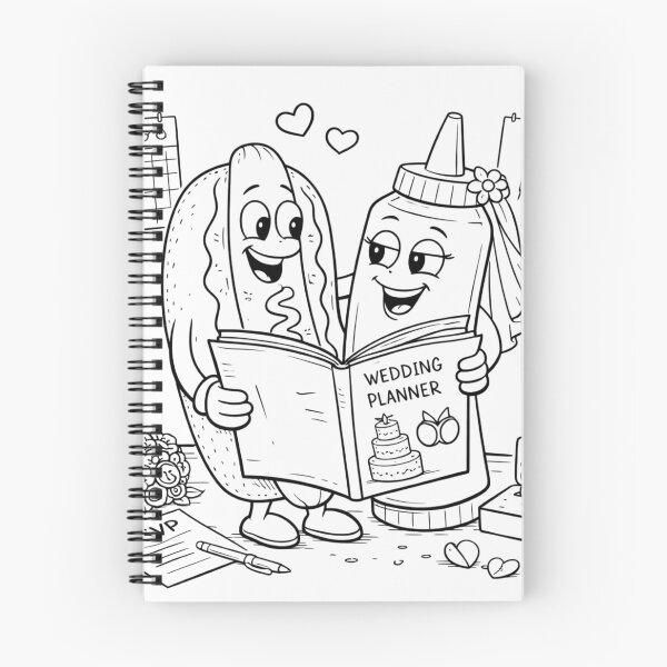 Item preview, Hotdog + condiment — Wedding Planner couple designed and sold by ComedyInkFactor.