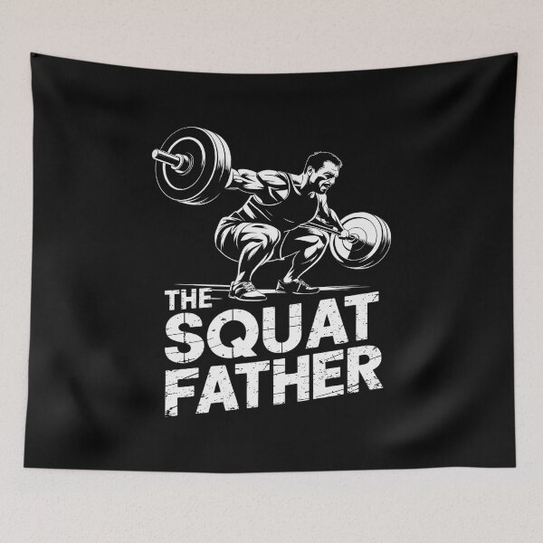 Item preview, The Squat Father Dad Workout Weights Gym Fathers Day  designed and sold by MarryIsMonth.